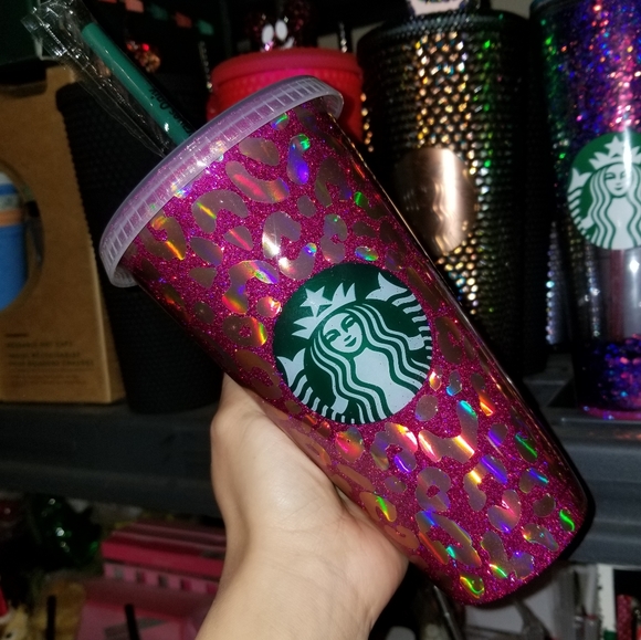 🆕️Starbucks, Custom, Leopard Holo, Cold Cup 🐆 - Picture 5 of 17